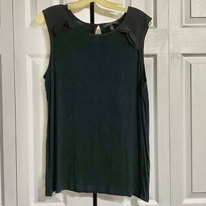 Banana Republic black sleeveless tank top shirt blouse size LARGE